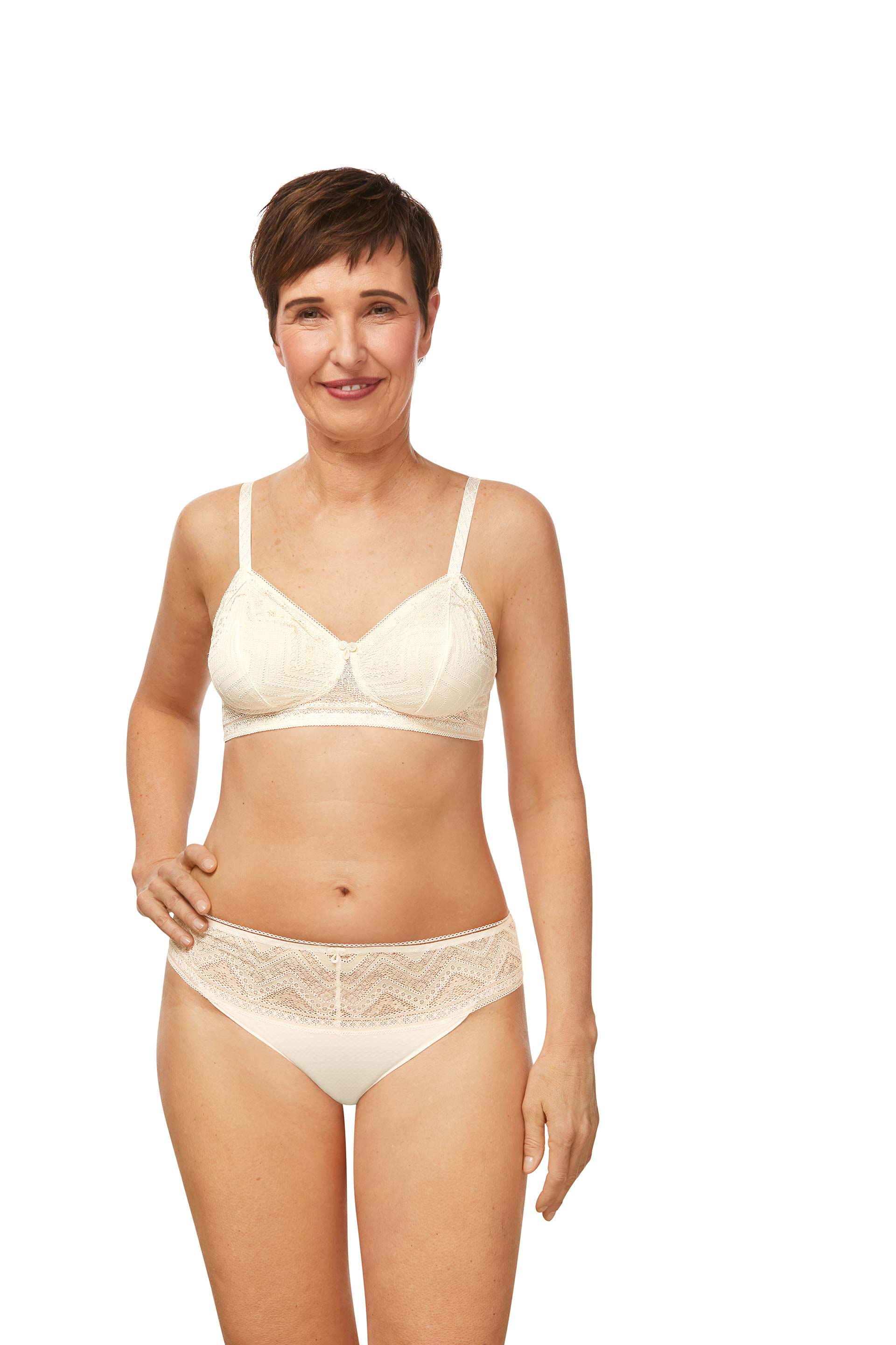 Slip Carrie Wollweiß/Hellbeige