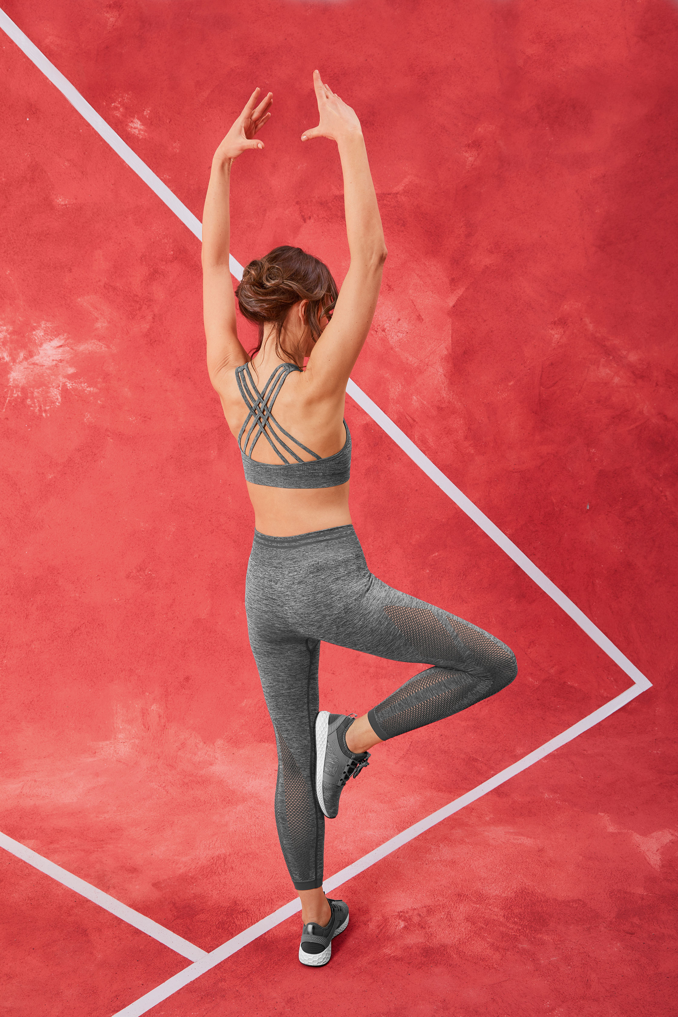Sport-Leggings melange/grau